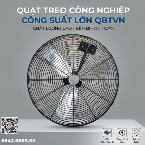 Quạt treo tường công suất lớn QBTVN-700 ( sải cánh 700mm)