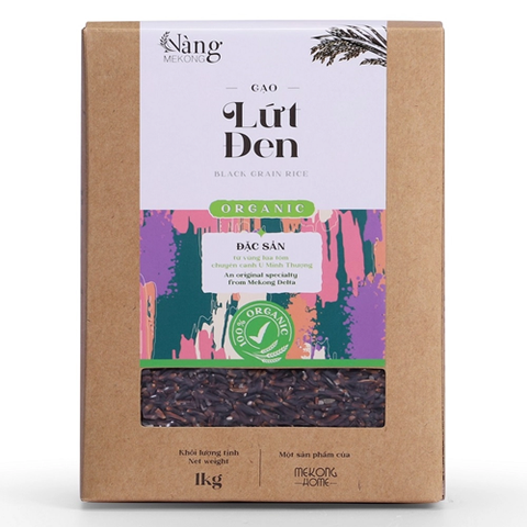 GẠO LỨT ĐEN HỮU CƠ MEKONG HOME 1KG