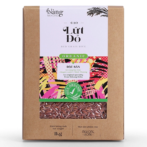 GẠO LỨT ĐỎ HỮU CƠ MEKONG HOME 1KG