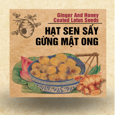 HẠT SEN SẤY GỪNG MẬT ONG NAM XANH 100G