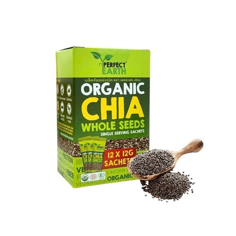 HẠT CHIA HỮU CƠ PERFECT EARTH 144G (12 GÓI NHỎ)