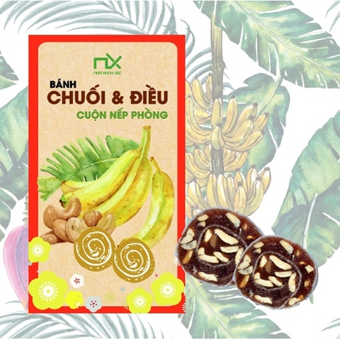 CHUỐI ĐIỀU CUỘN NẾP PHỒNG XAM XANH 80G
