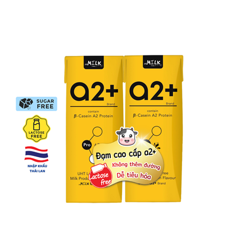 SỮA BÒ A2 + KHÔNG LACTOSE MMILK 180ML 2 HỘP / LỐC