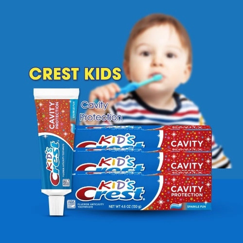 KEM ĐÁNH RĂNG MỸ CHO BÉ KID'S CREST 130G