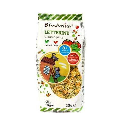 MÌ NUI ĂN DẶM CHO BÉ HỮU CƠ HÌNH CHỮ BIOJUNIOR 200G