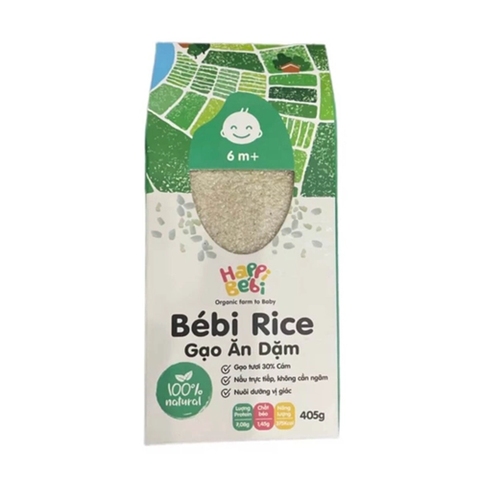 GẠO VỠ CÁM MẦM HỮU CƠ CHO BÉ TỪ 6 THÁNG BEBI RICE 400G