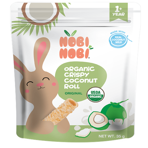 BÁNH DỪA CUỘN GIÒN HỮU CƠ NOBI NOBI VỊ TRUYỀN THỐNG 35G