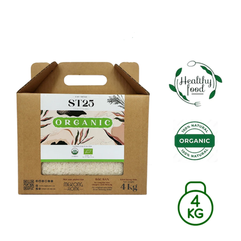 GẠO ST25 HỮU CƠ MEKONG HOME 4KG
