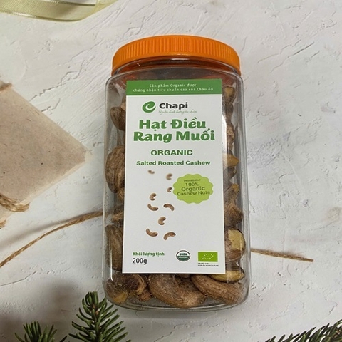 HẠT ĐIỀU RANG MUỐI HỮU CƠ CHAPI 200G