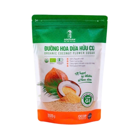 ĐƯỜNG HOA DỪA HỮU CƠ SOKFARM 300G