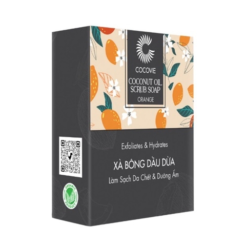 XÀ BÔNG DẦU DỪA HƯƠNG CAM COCOVIE 100G