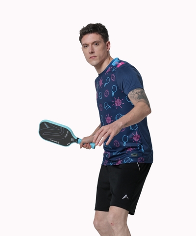 Áo T-shirt Pickleball Cross Nam - Màu Xanh Đen