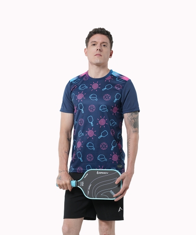 Áo T-shirt Pickleball Cross Nam - Màu Xanh Đen