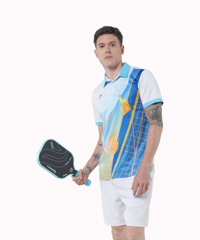 Áo Polo Nam Kaiwin Slice - Màu Trắng Xanh