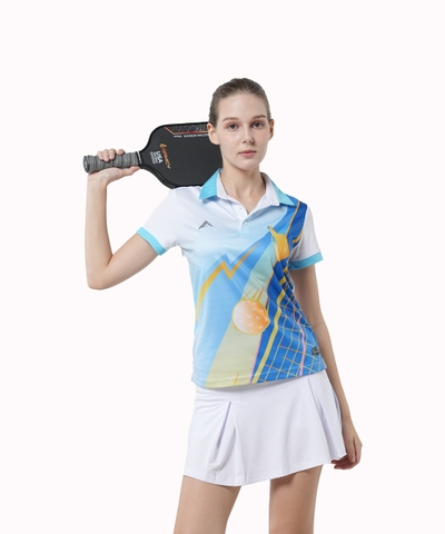 Áo Polo Nữ Kaiwin Slice - Màu Trắng Xanh