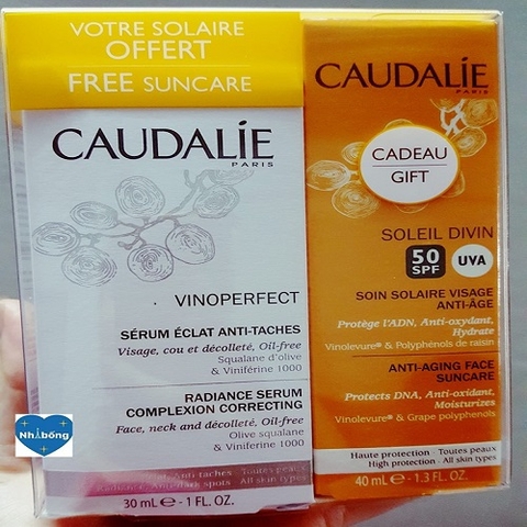Tinh chất Caudalie trị nám kèm kem chống nắng Pháp