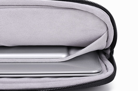 Combo Túi Da chống sốc đựng Laptop/ iPad/ Macbook cao cấp Canvas Artisan AV046 (14inch ,2 Ngăn, tặng kèm túi đựng phụ kiện )