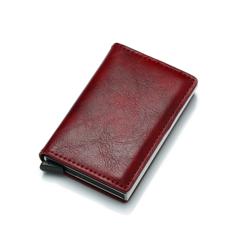 Ví da Mini đựng thẻ ATM, Name Card tiện dụng AV050 (Case kim loại, có nút ấn tự động đẩy thẻ ra)
