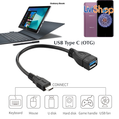 Cáp chuyển OTG USB Type C sang USB 3.0 Full size (20cm)