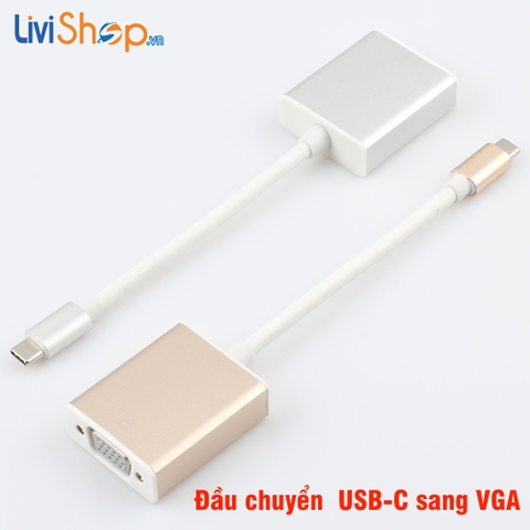 Cáp chuyển USB Type C sang VGA độ nét cao Full HD 1080p