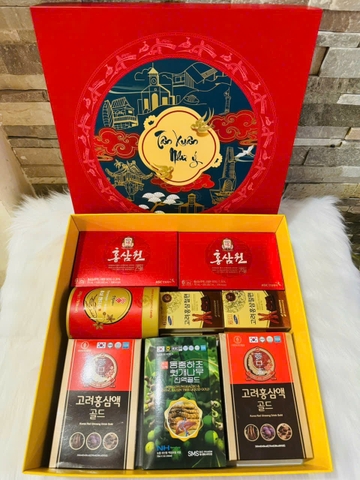 Set quà tặng Tết hồng sâm linh chi 1100