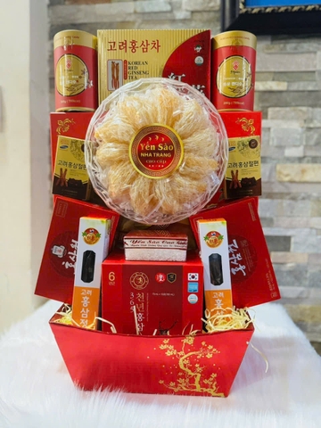 GIỎ QUÀ SỨC KHOẺ HỒNG SÂM YẾN SÀO NM5200