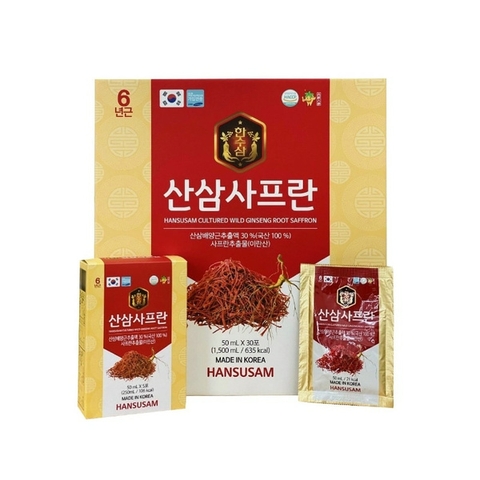 Nước Hồng Sâm Nhụy Hoa Nghệ Tây Hansusam Cultured Wild Ginseng Root Saffron