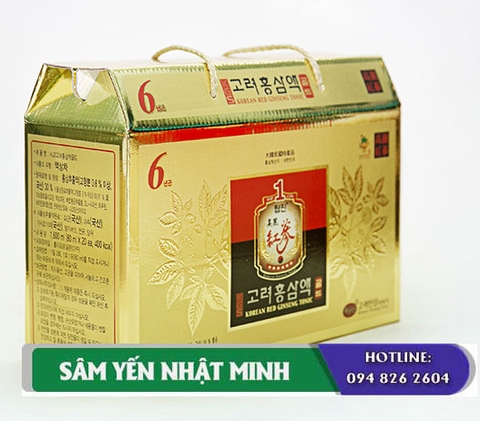 Nước hồng sâm Hàn Quốc 6 năm tuổi Gold KGS hộp 20 gói x 80ml