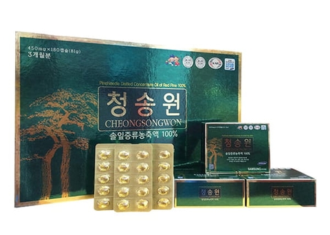 Tinh dầu thông đỏ Samsung Cheongsongwon 180 viên bảo vệ tim mạch