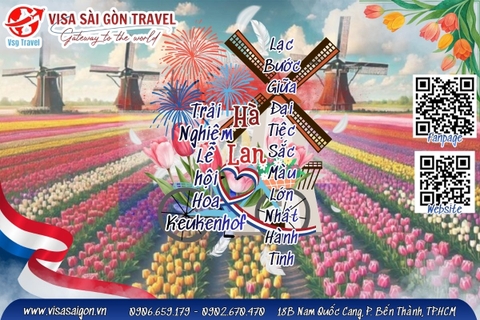 🌷 TRẢI NGHIỆM LỄ HỘI HOA KEUKENHOF 2026: LẠC BƯỚC GIỮA ĐẠI TIỆC SẮC MÀU LỚN NHẤT HÀNH TINH TẠI HÀ LAN