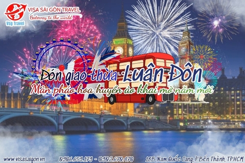 ĐÓN GIAO THỪA TẠI LUÂN ĐÔN - MÀN PHÁO HOA HUYỀN ẢO KHAI MỞ NĂM MỚI