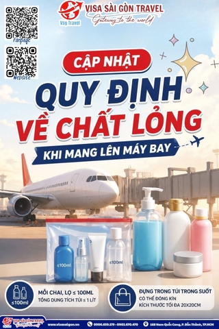 MANG CHẤT LỎNG LÊN MÁY BAY: TƯỞNG DỄ NHƯNG RẤT NHIỀU NGUỜI TRẢI ĐỜI Ở CỬA AN NINH!