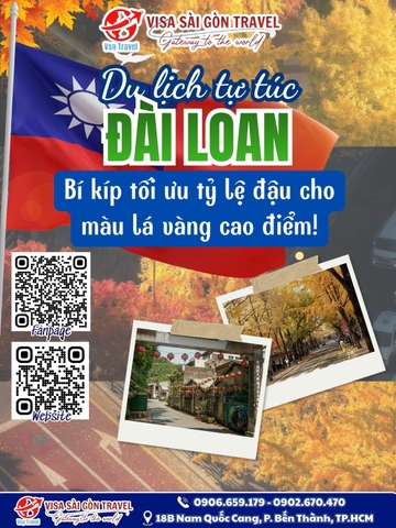 DU LỊCH ĐÀI LOAN THÁNG 11: BẮT TRỌN MÙA THU VÀNG & BÍ KÍP XIN VISA BAO MƯỢT CÙNG VISA SÀI GÒN!
