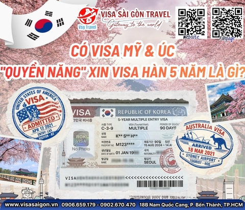 🔥 SỞ HỮU QUYỀN NĂNG VISA MỸ & ÚC: CÁNH CỬA HÀN QUỐC 5 NĂM RỘNG MỞ HƠN BAO GIỜ HẾT! 🔥