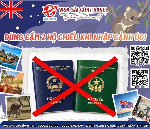Vì sao Úc lại không khuyến khích hành khách mang cùng lúc hai hộ chiếu để nhập cảnh?