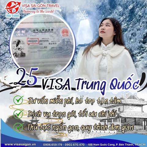 CHÀO THÁNG 12, ĐÓN MÙA ĐÔNG VỀ CÙNG 25 CHIẾC VISA TRUNG QUỐC ĐƯỢC DUYỆT!🎊
