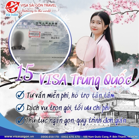 CHÀO ĐÔNG, ĐÓN XUÂN CÙNG 15 CHIẾC VISA TRUNG QUỐC ĐÃ ĐÁP SÂN VISA SÀI GÒN!