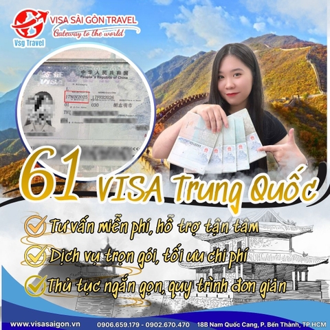 NỐI TIẾP CHUỖI GIẤC MƠ VISA TRUNG QUỐC CÙNG THÊM 61 BỘ HỒ SƠ ĐƯỢC APPROVED!