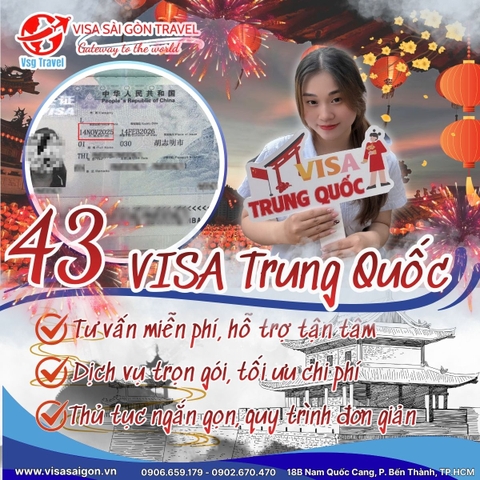 THỊ TRƯỜNG VISA TRUNG QUỐC NHỘN NHỊP ĐẦU TUẦN VỚI 43 TẤM VÉ ĐƯỢC VƯỢT ẢI THÀNH CÔNG!