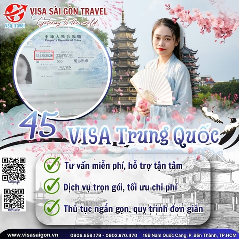 🎊 45 VISA TRUNG QUỐC CẬP BẾN – KHAI XUÂN RỰC RỠ TẠI TRUNG HOA! 🎊