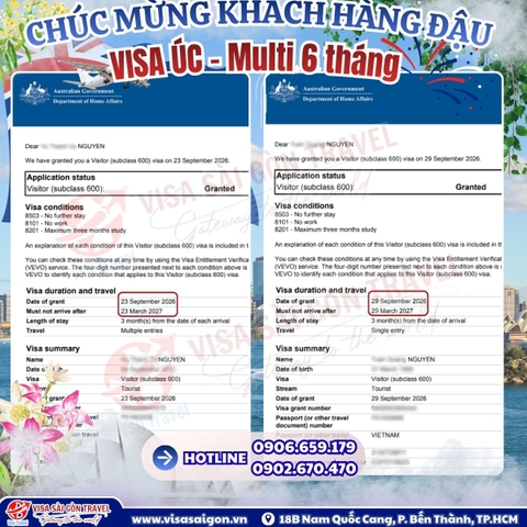 VISA ÚC MULTIPLE 6 THÁNG “LANDING” – CẢ NHÓM BẠN "VƯỢT ẢI" THÀNH CÔNG RỰC RỠ! 🇦🇺✨