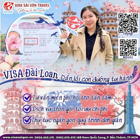 DUYÊN LÀNH HỘI TỤ: CHÚC MỪNG VỊ KHÁCH QUÝ THUẬN LỢI ĐẬU VISA ĐÀI LOAN!