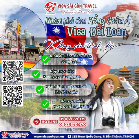 🇹🇼 KHÁM PHÁ CON RỒNG CHÂU Á – VI VU ĐÀI LOAN DỄ DÀNG CÙNG VISA SÀI GÒN!