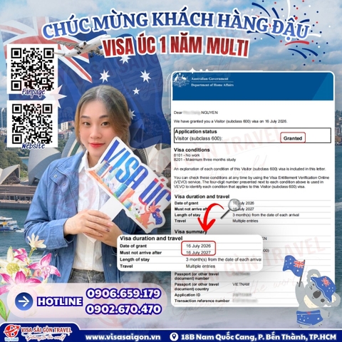 FLEX NHẸ TẤM VISA ÚC MULTIPLE 1 NĂM: VI VU XỨ CHUỘT TÚI "KHÔNG GIỚI HẠN"!