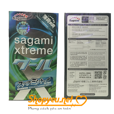 Bao cao su Sagami Xtreme Spearmint