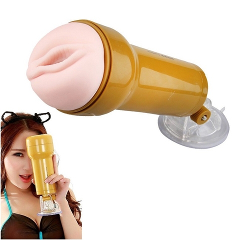 Âm đạo giả hít tường Wing Girl cao cấp, đèn pin thủ dâm cho nam