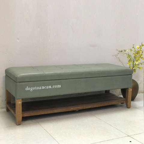 GHẾ BENCH GỖ SỒI BỌC SIMILI CAO CẤP