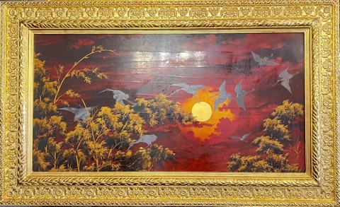 TSM-0005 –  “TRÚC ĐIỂU”  / XƯỞNG SƠN MÀI HOÀNG NGỌC / TRANH SƠN MÀI