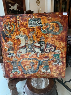 TSM-0004 –  VINH QUY BÁI TỔ / RƯỚC NÀNG VỀ DINH / TRANH ĐẤU GIÁ / HIẾU ĐỆ /TRANH SƠN MÀI