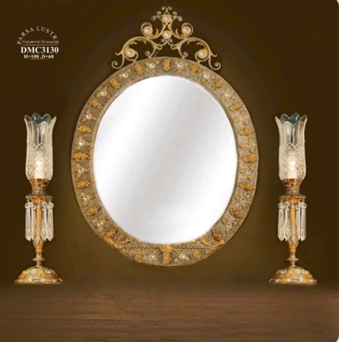 G004_Gương Hoàng Gia Ba Tư mạ vàng 24k Bộ 3 món